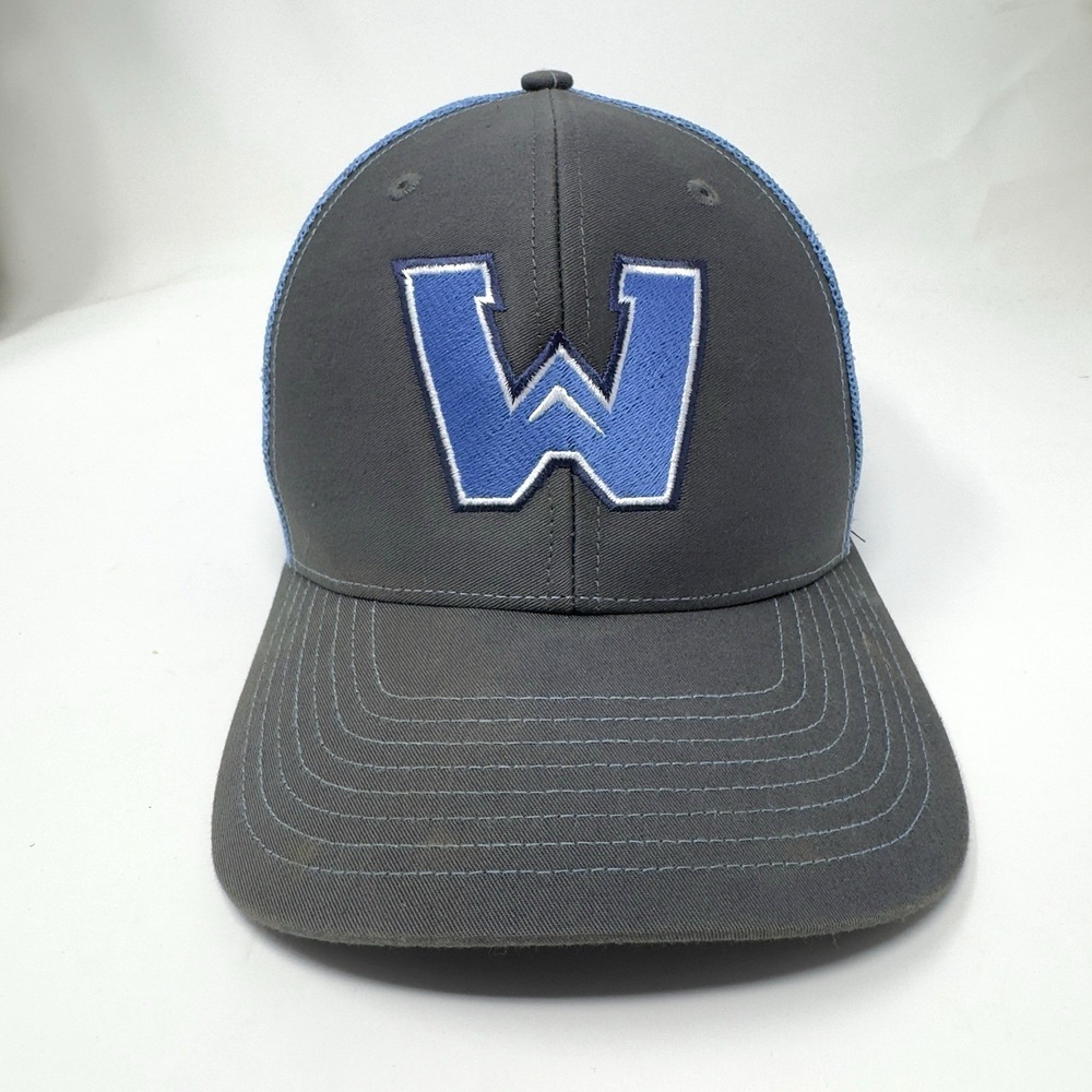 Letter W Snapback Mesh Back Trucker Hat Gray One‎ Size Richardson